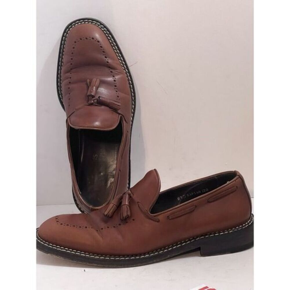 Donald J Pliner Men's Shoes Size 8.5 M Brown Loafers Made N Italy Clean‎